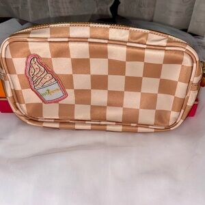 Stoney Clover Lane x Bloomingdale’s Checkered Cream Cosmetic Bag